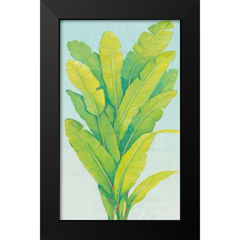 Chartreuse Tropical Foliage II Black Modern Wood Framed Art Print by OToole, Tim