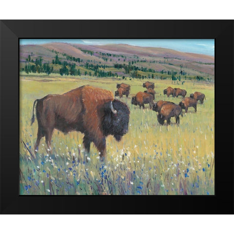 Animals of the West I Black Modern Wood Framed Art Print by OToole, Tim