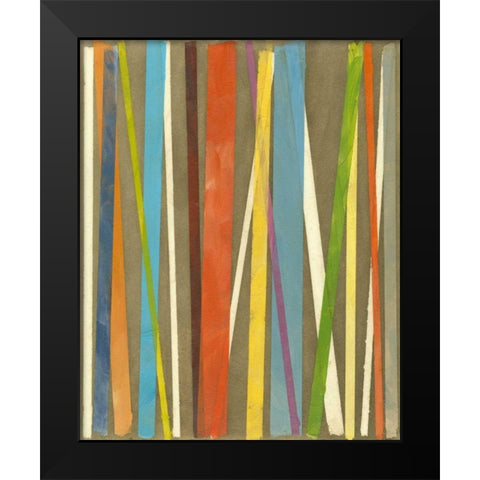 Vertical Verse I Black Modern Wood Framed Art Print by Meagher, Megan