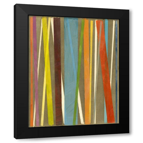 Vertical Verse II Black Modern Wood Framed Art Print by Meagher, Megan