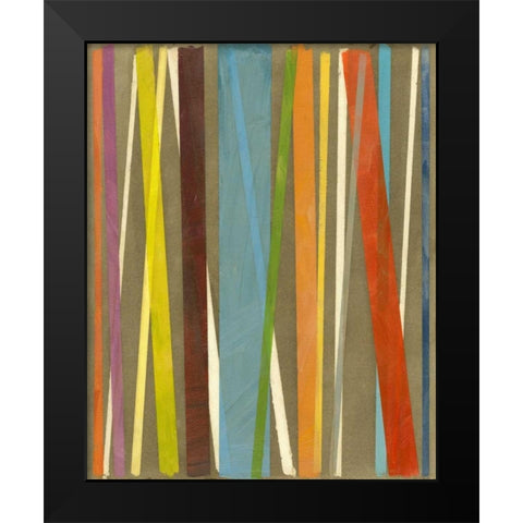 Vertical Verse II Black Modern Wood Framed Art Print by Meagher, Megan