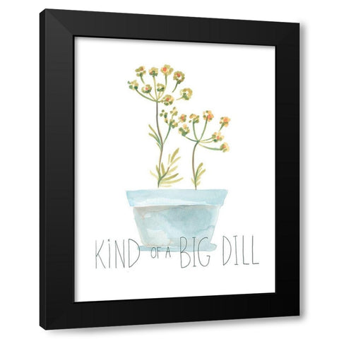Punny Plant III Black Modern Wood Framed Art Print by Vess, June Erica