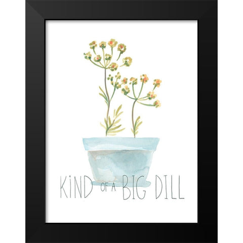 Punny Plant III Black Modern Wood Framed Art Print by Vess, June Erica