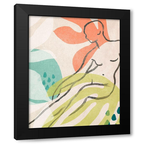 Tropical Nude IV Black Modern Wood Framed Art Print with Double Matting by Vess, June Erica