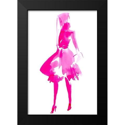 Fuchsia Street Fashion IV Black Modern Wood Framed Art Print by Parker, Jennifer Paxton