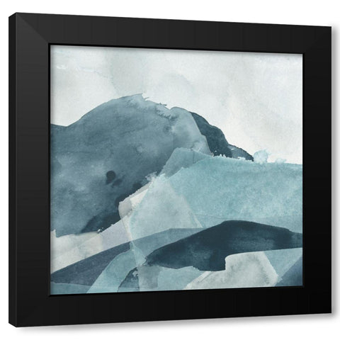 Blue Range I Black Modern Wood Framed Art Print with Double Matting by Vess, June Erica