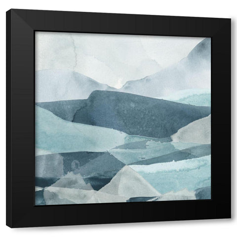 Blue Range III Black Modern Wood Framed Art Print by Vess, June Erica