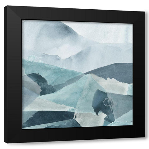Blue Range IV Black Modern Wood Framed Art Print by Vess, June Erica