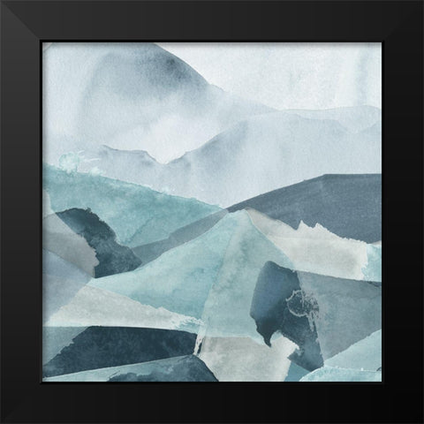 Blue Range IV Black Modern Wood Framed Art Print by Vess, June Erica