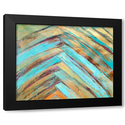 Crazy Fronds Diptych I Black Modern Wood Framed Art Print with Double Matting by Wilkins, Suzanne