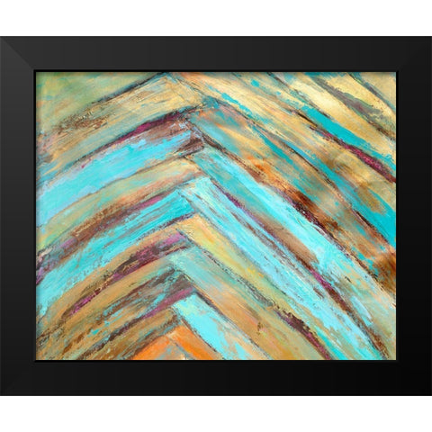 Crazy Fronds Diptych I Black Modern Wood Framed Art Print by Wilkins, Suzanne