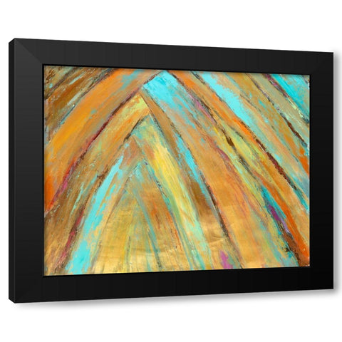 Crazy Fronds Diptych II Black Modern Wood Framed Art Print with Double Matting by Wilkins, Suzanne