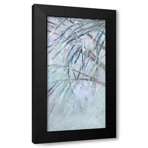 Grey Palms I Black Modern Wood Framed Art Print with Double Matting by Wilkins, Suzanne