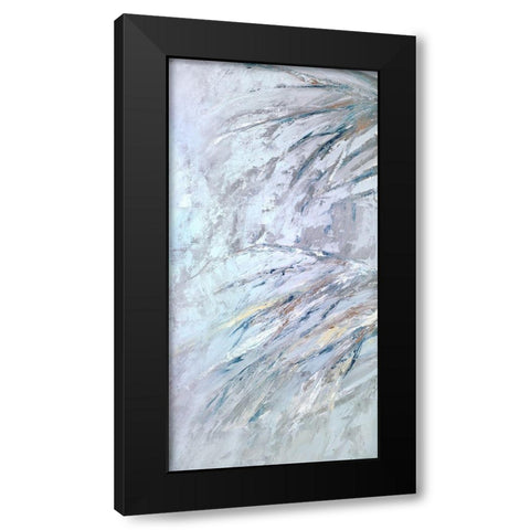 Grey Palms II Black Modern Wood Framed Art Print with Double Matting by Wilkins, Suzanne