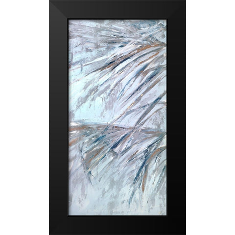 Grey Palms III Black Modern Wood Framed Art Print by Wilkins, Suzanne