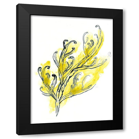 Citron Sea Kelp III Black Modern Wood Framed Art Print with Double Matting by Vess, June Erica