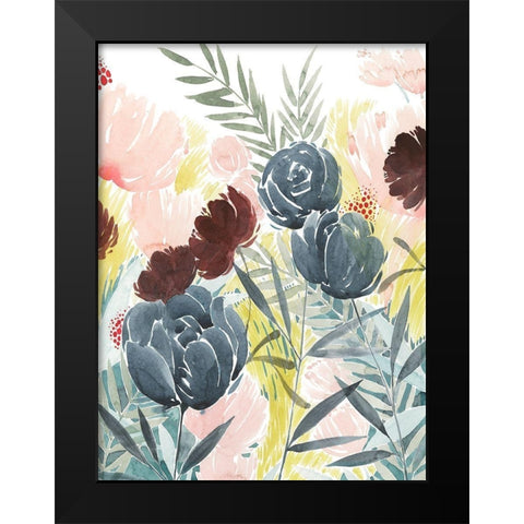 Unbridled Blooms I Black Modern Wood Framed Art Print by Popp, Grace