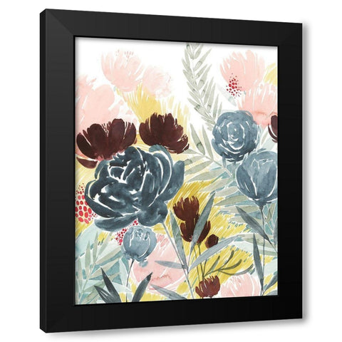 Unbridled Blooms II Black Modern Wood Framed Art Print with Double Matting by Popp, Grace