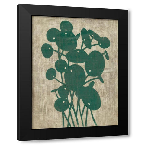 Vintage Greenery IV Black Modern Wood Framed Art Print by Zarris, Chariklia