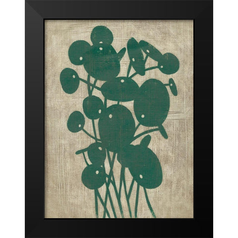 Vintage Greenery IV Black Modern Wood Framed Art Print by Zarris, Chariklia