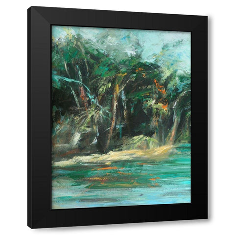 Waterway Jungle I Black Modern Wood Framed Art Print with Double Matting by Wilkins, Suzanne