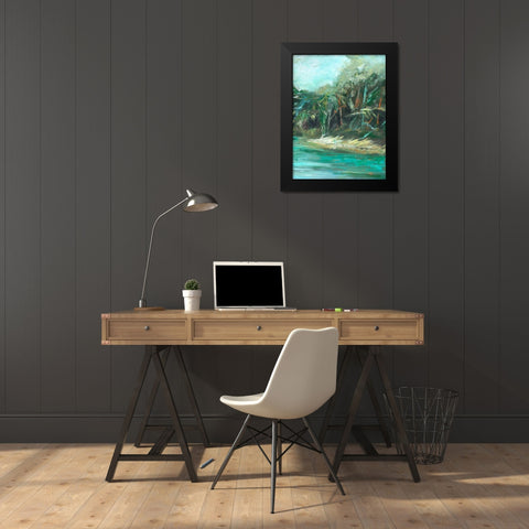 Waterway Jungle II Black Modern Wood Framed Art Print by Wilkins, Suzanne