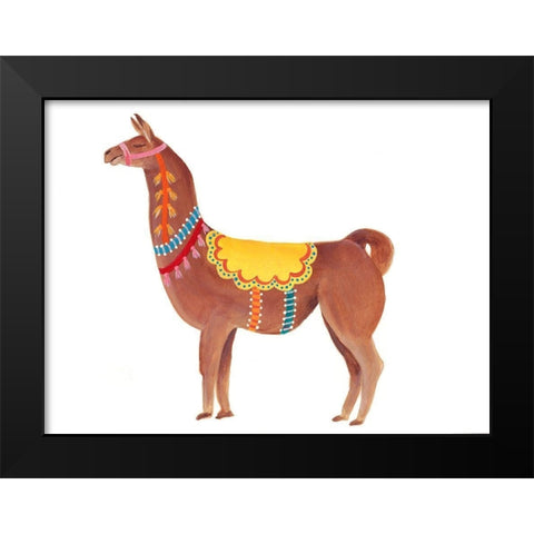 Festival Animal II Black Modern Wood Framed Art Print by Moore, Regina