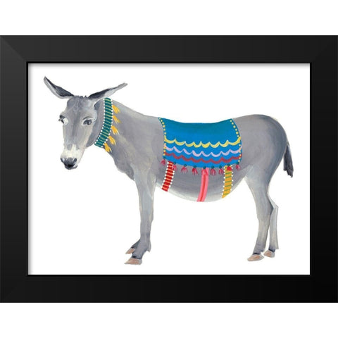 Festival Animal III Black Modern Wood Framed Art Print by Moore, Regina