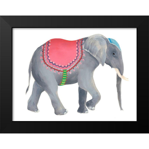 Festival Animal IV Black Modern Wood Framed Art Print by Moore, Regina