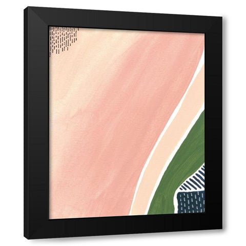 Simple Marks II Black Modern Wood Framed Art Print with Double Matting by Moore, Regina