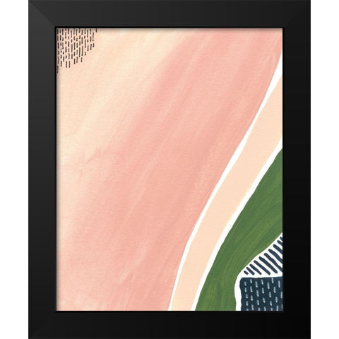 Simple Marks II Black Modern Wood Framed Art Print by Moore, Regina