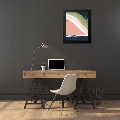 Simple Marks IV Black Modern Wood Framed Art Print by Moore, Regina