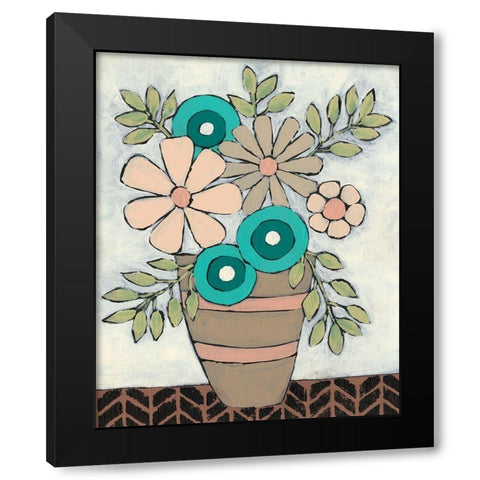 Mid Summer Bouquet I Black Modern Wood Framed Art Print with Double Matting by Moore, Regina
