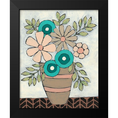 Mid Summer Bouquet I Black Modern Wood Framed Art Print by Moore, Regina