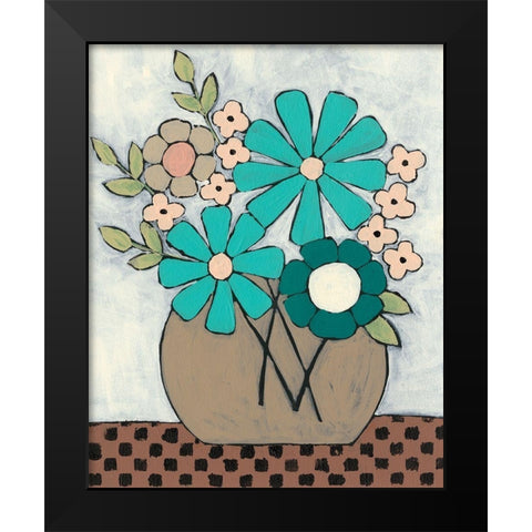 Mid Summer Bouquet II Black Modern Wood Framed Art Print by Moore, Regina