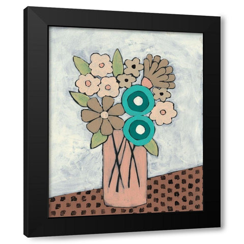 Mid Summer Bouquet III Black Modern Wood Framed Art Print by Moore, Regina