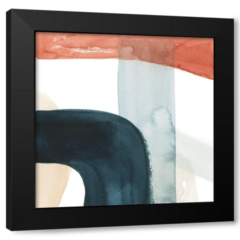 Moderne V Black Modern Wood Framed Art Print with Double Matting by Popp, Grace