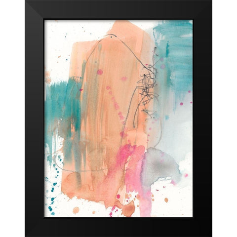 Vivid Splash I Black Modern Wood Framed Art Print by Goldberger, Jennifer