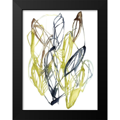 Leaf Pathways I Black Modern Wood Framed Art Print by Goldberger, Jennifer