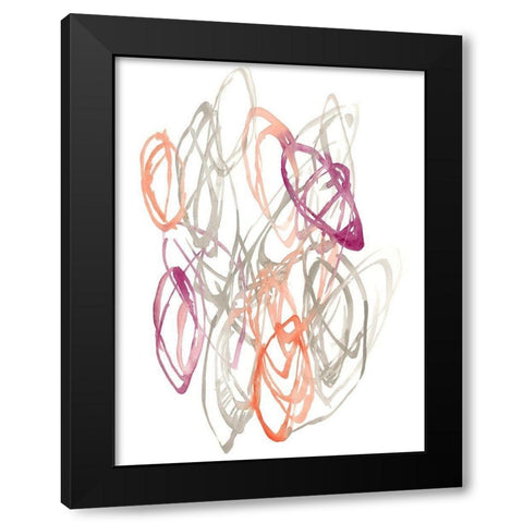 Connected Orbits I Black Modern Wood Framed Art Print by Goldberger, Jennifer