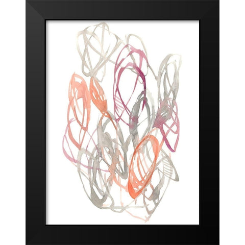 Connected Orbits II Black Modern Wood Framed Art Print by Goldberger, Jennifer