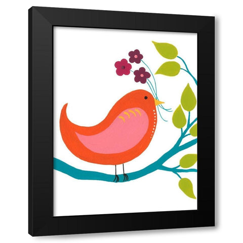 Cute Bird I Black Modern Wood Framed Art Print by Moore, Regina