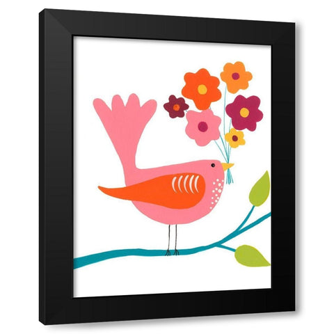 Cute Bird III Black Modern Wood Framed Art Print by Moore, Regina
