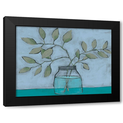 Jar of Stems II Black Modern Wood Framed Art Print by Moore, Regina