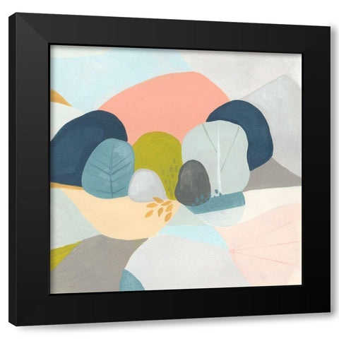 Whimsical Valley II Black Modern Wood Framed Art Print by Vess, June Erica