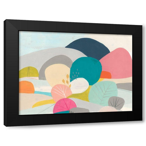 Meadow Whimsy II Black Modern Wood Framed Art Print with Double Matting by Vess, June Erica