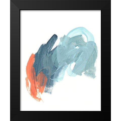 Blaze II Black Modern Wood Framed Art Print by Vess, June Erica