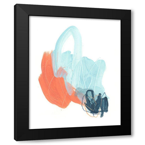 Blaze IV Black Modern Wood Framed Art Print by Vess, June Erica