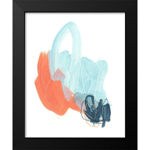Blaze IV Black Modern Wood Framed Art Print by Vess, June Erica
