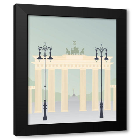 Travel Europe--Brandenburger Black Modern Wood Framed Art Print by Soerensen, Gurli